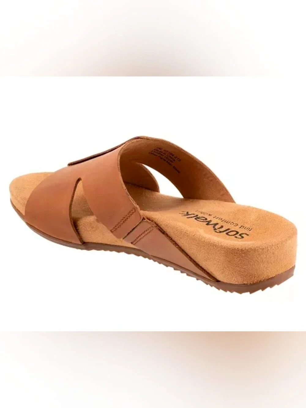 SoftWalk Women’s Tan Slide Sandal - Leather Slip-On